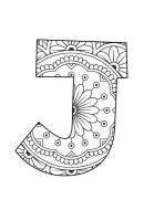 Alfabet mandala kleurplaat 10